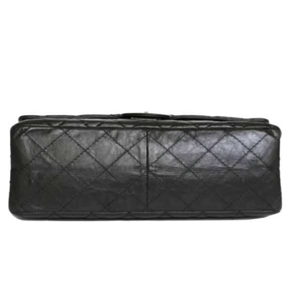 Calfskin synthetic luxury leather flap shoulder bag black 🖤 - Picture 4 of 16